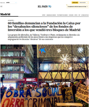 Demanda colectiva en los bloques de la obra social la Caixa